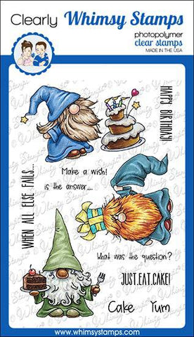 Gnome Birthdays Clear Stamps - Whimsy Stamps