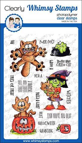 Going Catty Clear Stamps - Whimsy Stamps