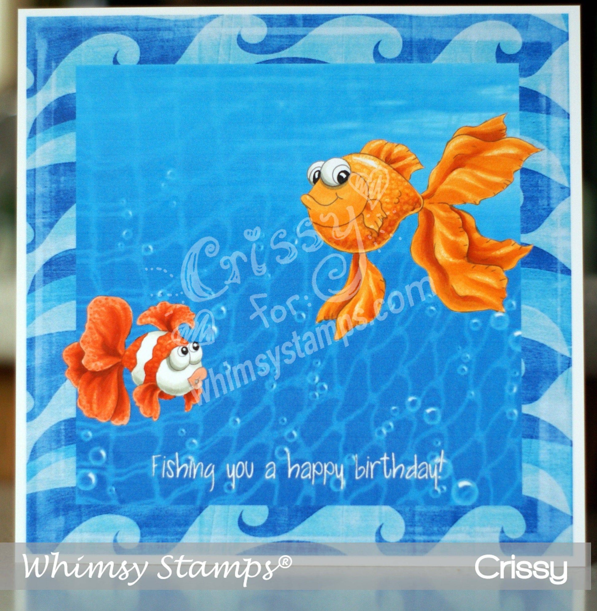 Goldfish Gertie - Digital Stamp - Whimsy Stamps