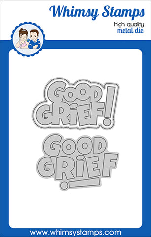 **NEW Good Grief Word and Shadow Die Set - Whimsy Stamps