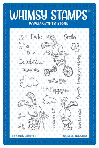 **NEW Happy Happy Day Clear Stamps - Whimsy Stamps