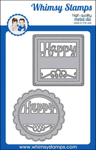 Happy Sayings Die Set - Whimsy Stamps