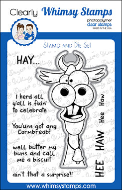 **NEW Hee Haw Clear Stamp and Die Combo - Whimsy Stamps