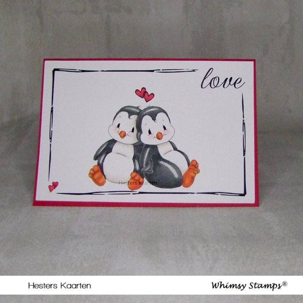 Penguin Lean on Me - Digital Stamp - Whimsy Stamps