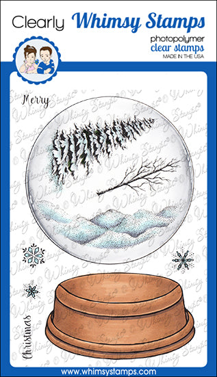 **NEW Holiday Snowglobe Clear Stamps - Whimsy Stamps