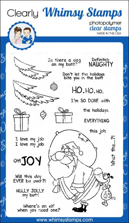 Holly Jolly My Butt Clear Stamps - Whimsy Stamps