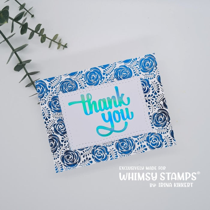 **NEW Thank You Word Hot Foil Plate - Whimsy Stamps