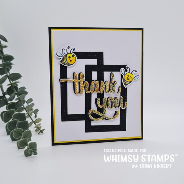 **NEW Thank You Word Hot Foil Plate - Whimsy Stamps