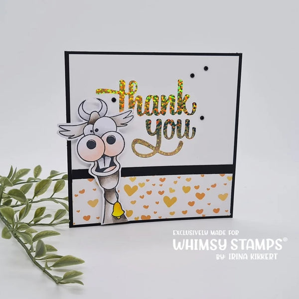 Thank You Word Hot Foil Plate - Whimsy Stamps