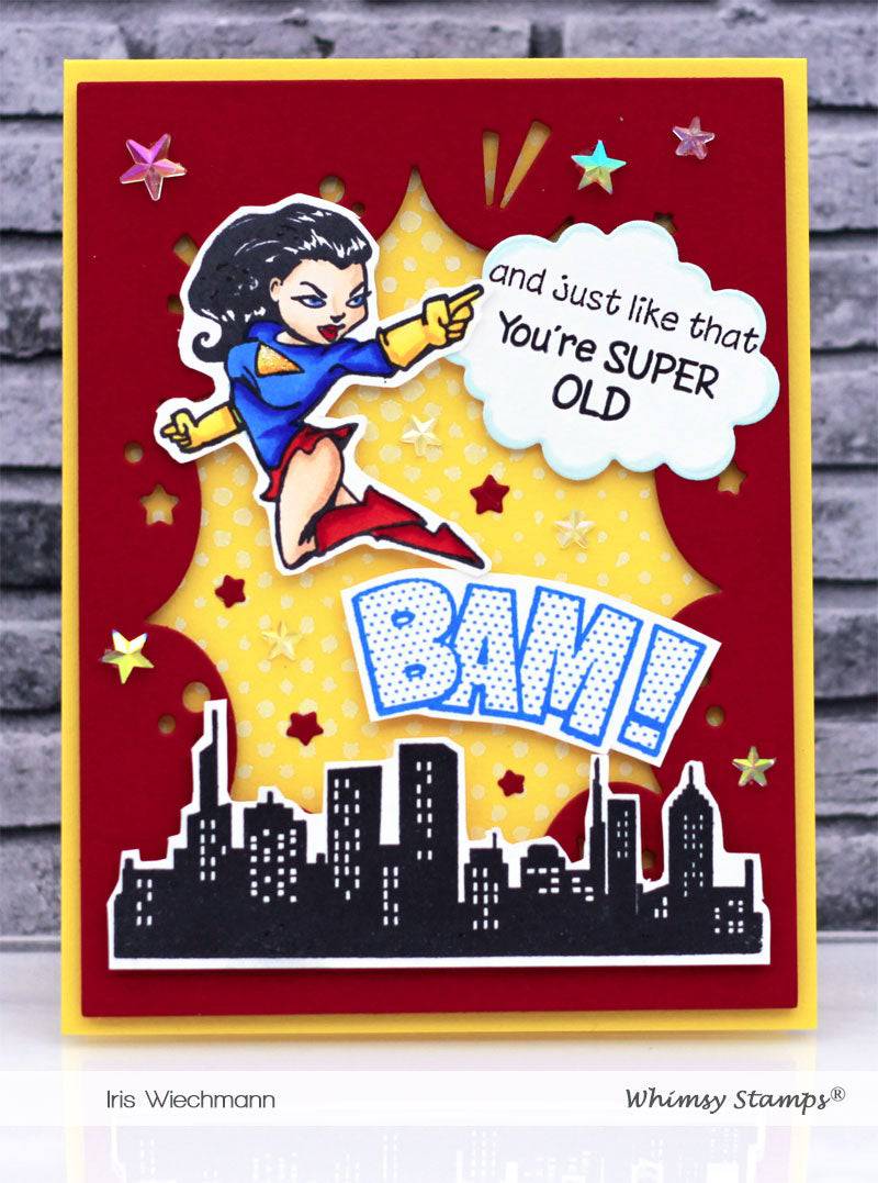 Comic Burst A2 Die - Whimsy Stamps