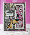 **NEW Grunge Canvas Background Rubber Cling Stamp - Whimsy Stamps
