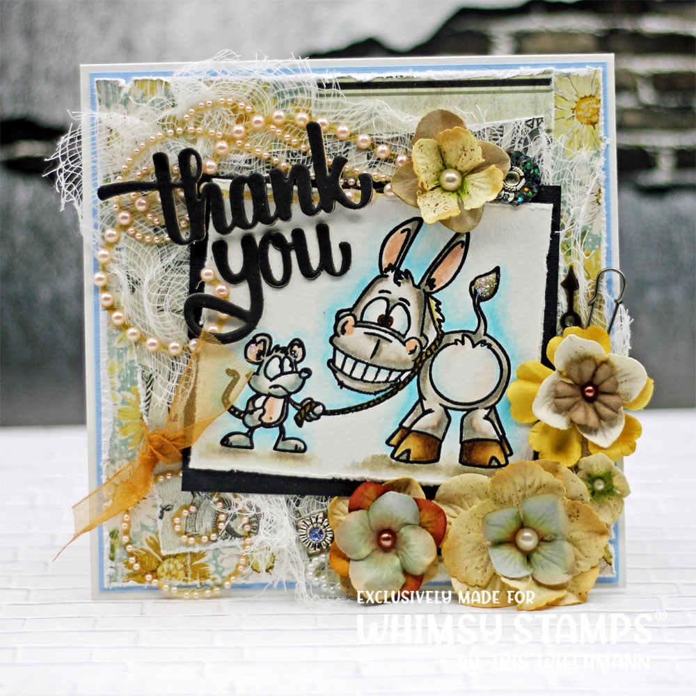 **NEW Kiss My Donkey Clear Stamps - Whimsy Stamps