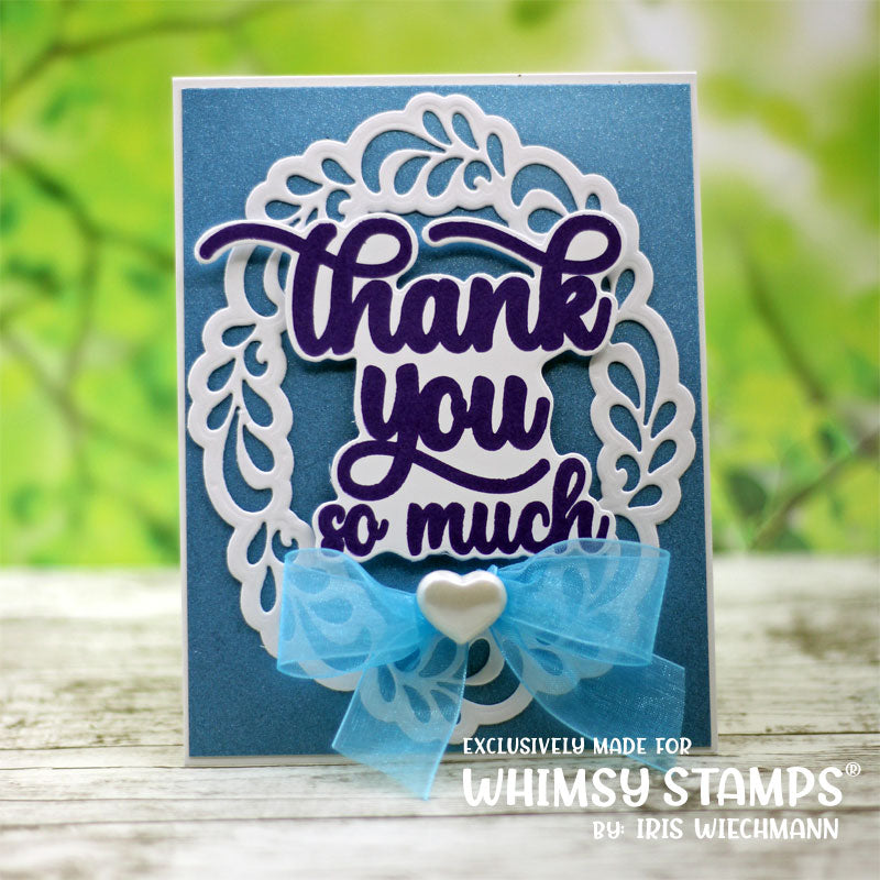 **NEW Many Thanks Outline Die Set - Whimsy Stamps