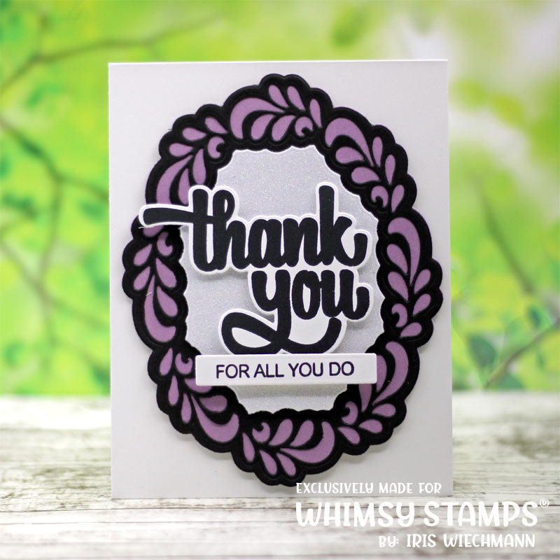 **NEW Flourish Oval Die Set - Whimsy Stamps