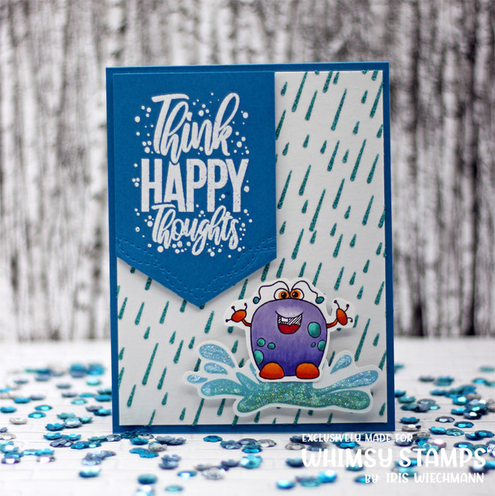It's Raining - 6x9 Stencil - Whimsy Stamps