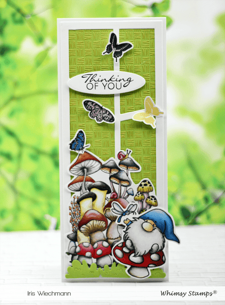 Mushroom Mash Up Rubber Cling Stamp - Whimsy Stamps