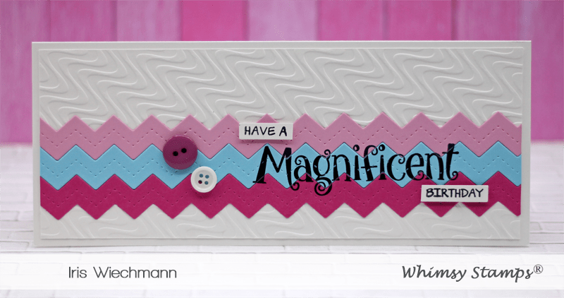 Slimline Embossing Folder - Wave Lengths - Whimsy Stamps