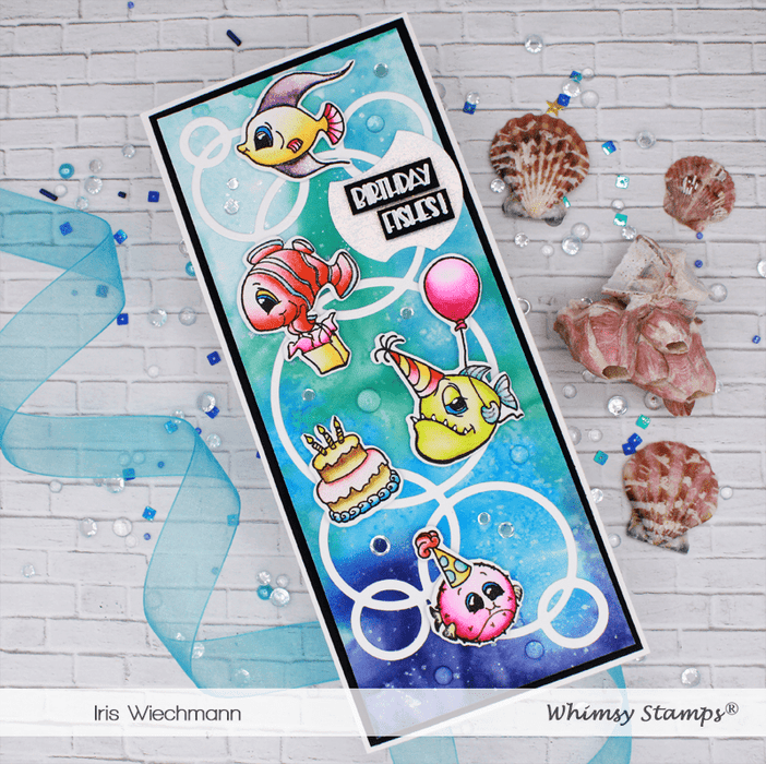 Slimline Connected Bubbles Die - Whimsy Stamps