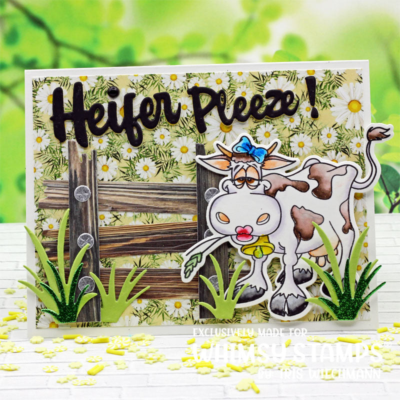 **NEW Southern Heifer Outline Die - Whimsy Stamps