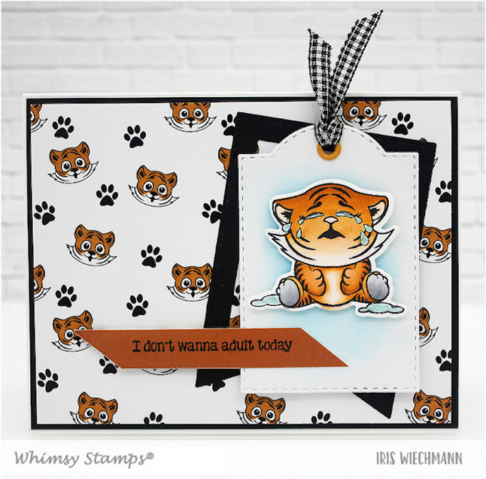 **NEW Tabby Tigers Clear Stamps - Whimsy Stamps