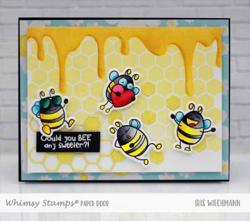 Honeycomb Drips Stencil - Whimsy Stamps