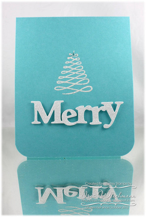 Merry Large Word Die - Whimsy Stamps