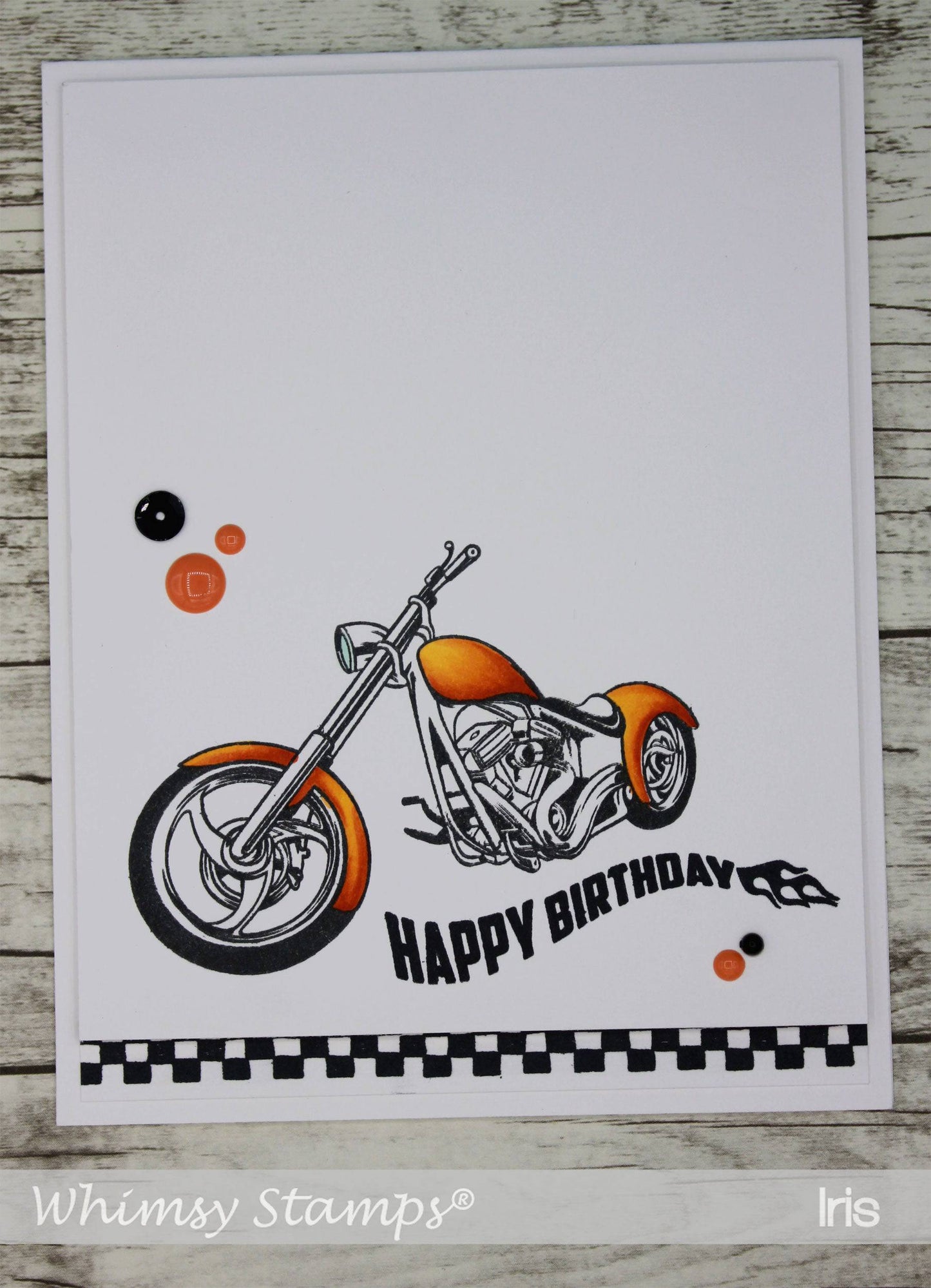 Biker Bad to the Bone Clear Stamps - Whimsy Stamps