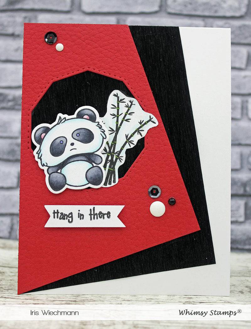 Panda Butt Clear Stamps - Whimsy Stamps