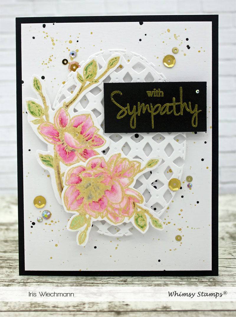 Sympathy So Deeply Sorry Clear Stamps - Whimsy Stamps