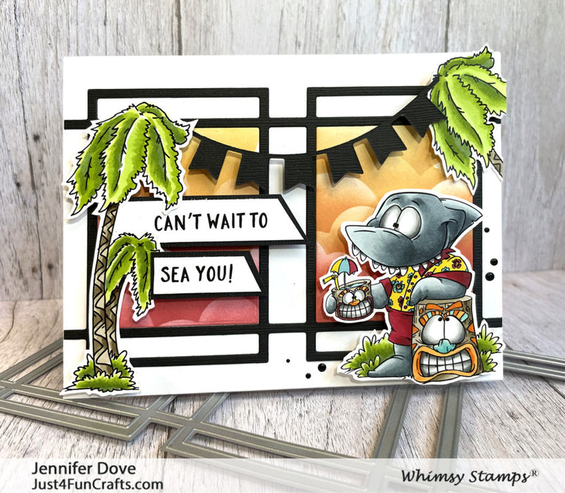 Slimline Connected Rectangles Die - Whimsy Stamps