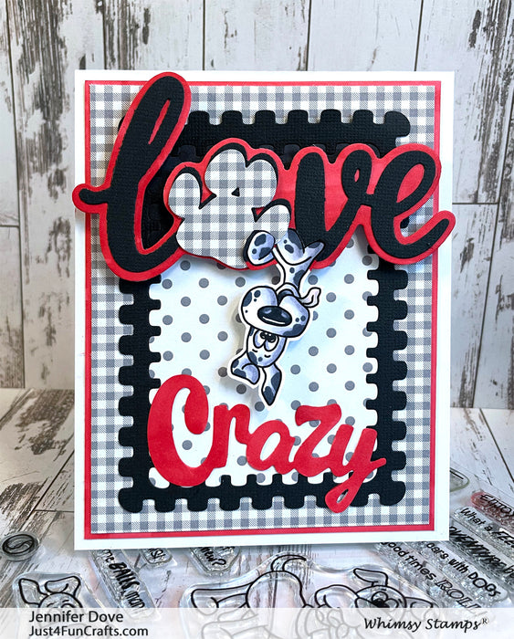 Love Paw Word and Shadow Die Set - Whimsy Stamps