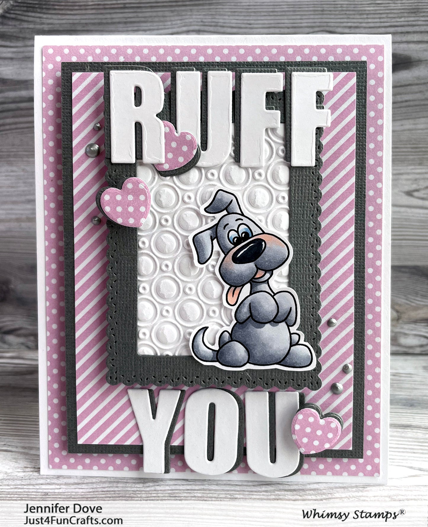 **NEW Doggie Valentine Friends Clear Stamps - Whimsy Stamps