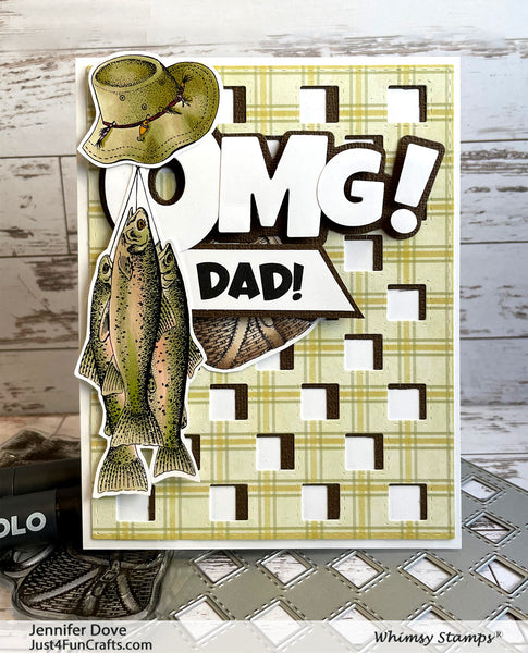 **NEW Fishing Fanatics Clear Stamps - Whimsy Stamps
