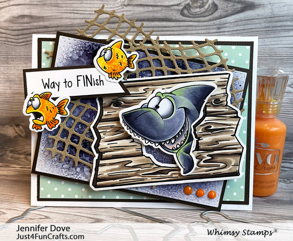 **NEW Lookin' Shark Elements Clear Stamps - Whimsy Stamps