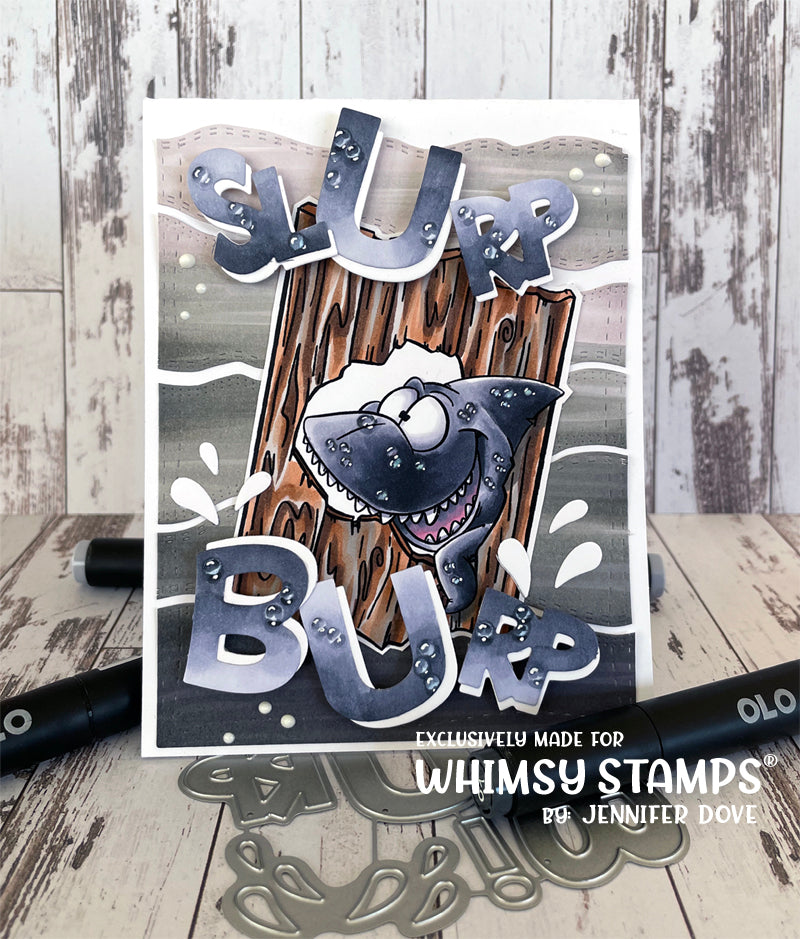 Lookin' Shark Clear Stamps - Whimsy Stamps