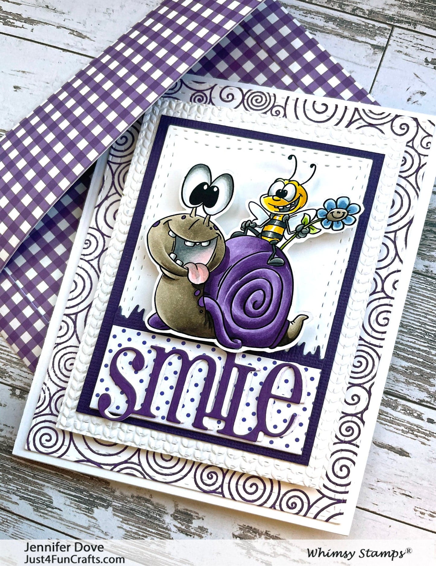 Curly Q's Background Rubber Cling Stamp - Whimsy Stamps