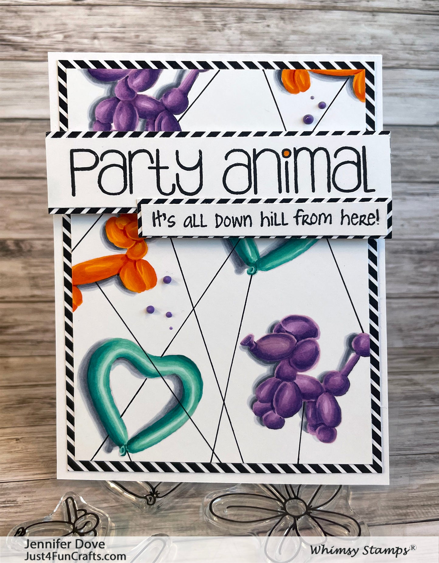 **NEW Party Animal Balloons Clear Stamps - Whimsy Stamps