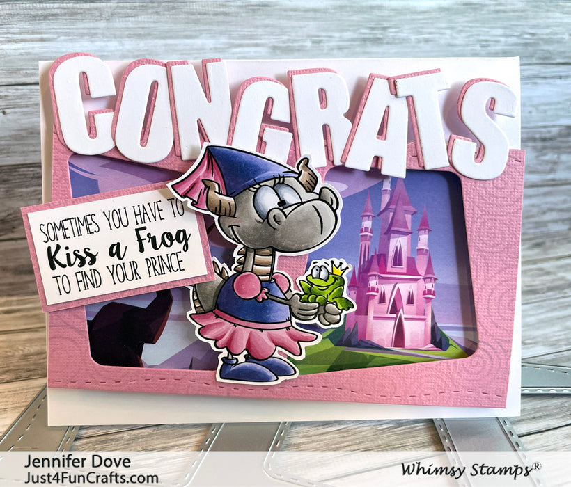 **NEW Princess Dragons Clear Stamps - Whimsy Stamps