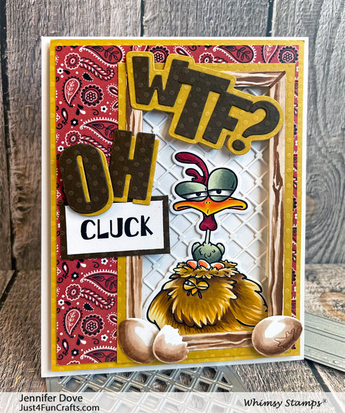 **NEW What the Cluck Clear Stamps - Whimsy Stamps