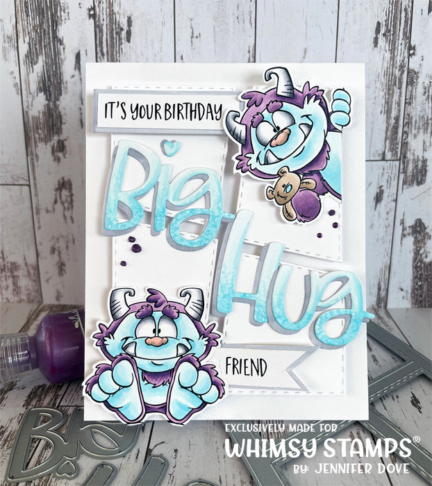 *NEW Yeti Birthday Clear Stamps - Whimsy Stamps