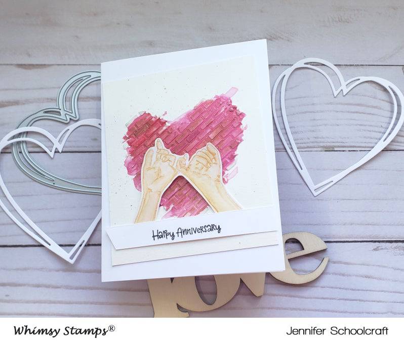 Connected Hearts Frame Die - Whimsy Stamps