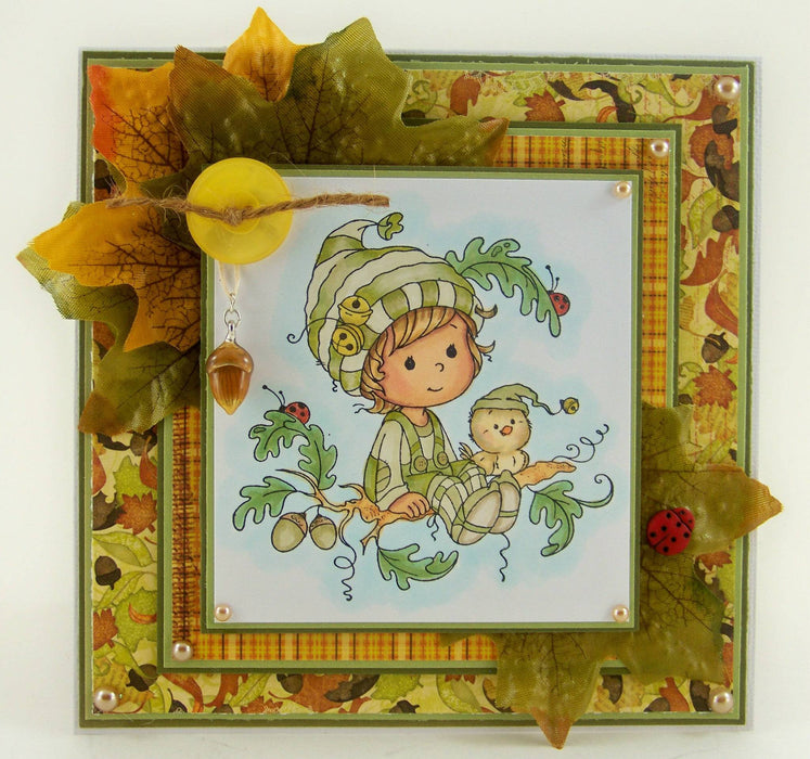 Oak Tree Boy - Digital Stamp - Whimsy Stamps