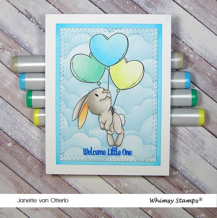 Balloon Bunny - Digital Stamp - Whimsy Stamps