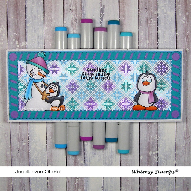 Frosty Hugs - Digital Stamp - Whimsy Stamps