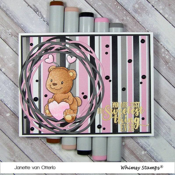 Teddy Bear Valentine - Digital Stamp - Whimsy Stamps