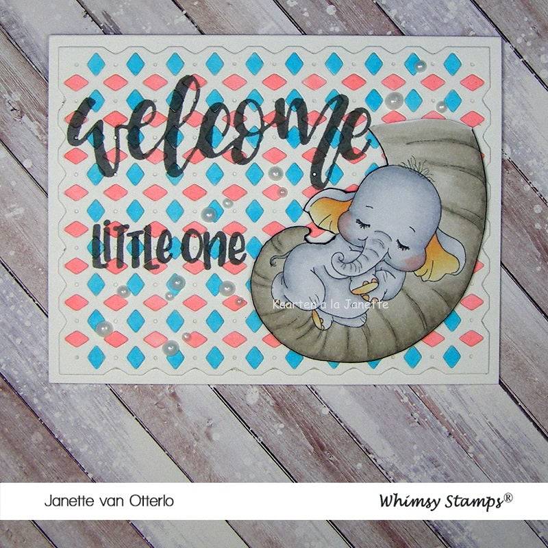 Baby Ellie Cuddles - Digital Stamp - Whimsy Stamps