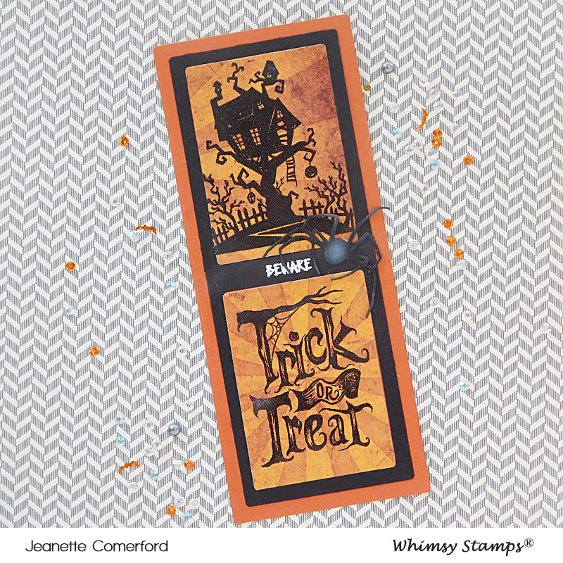 Trick or Treat House Clear Stamps - Whimsy Stamps