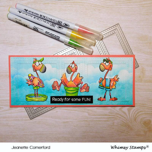 Flamingo Fun Clear Stamps - Whimsy Stamps