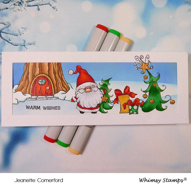 Gnome Warm Wishes Clear Stamps - Whimsy Stamps