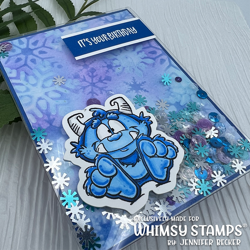 **NEW Yeti Birthday Clear Stamps - Whimsy Stamps